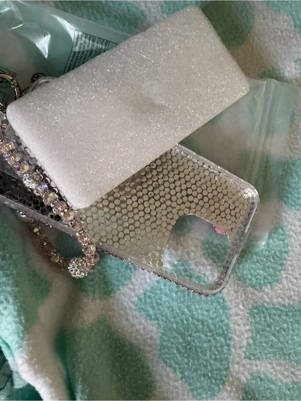 Embellished Pearl & Pink Accent Women's Phone Case